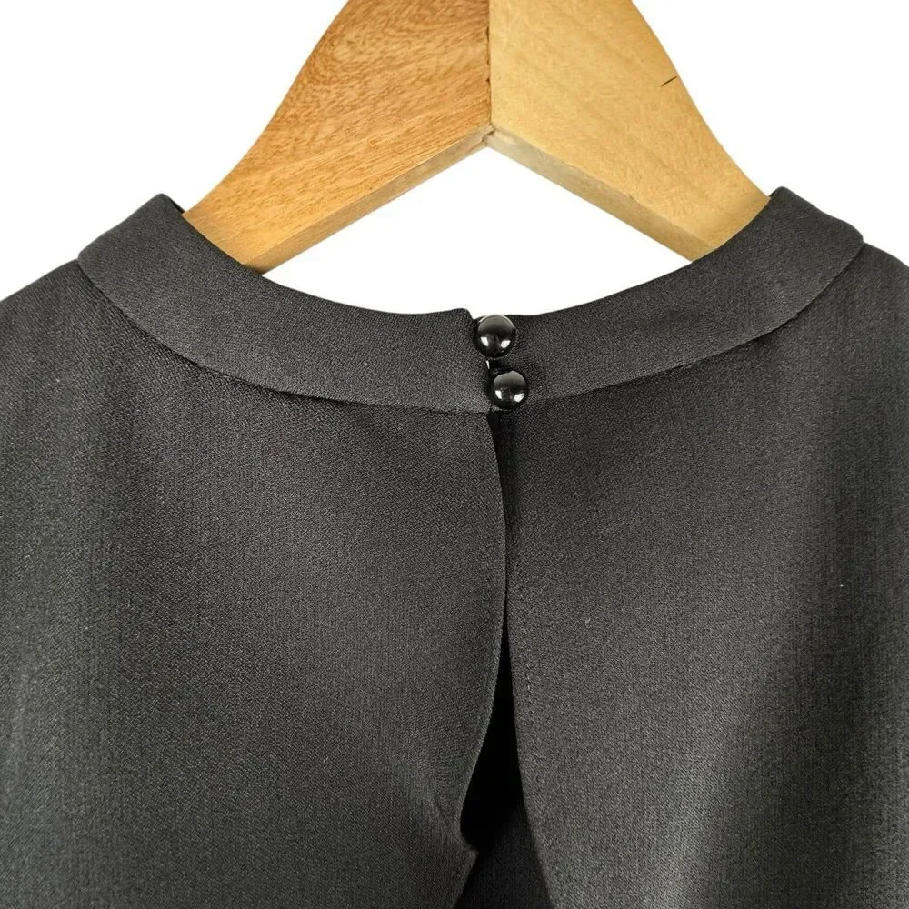 Jones New York‎ Sleeveless Sheath Dress Sz 6 Black Stretch Business Career